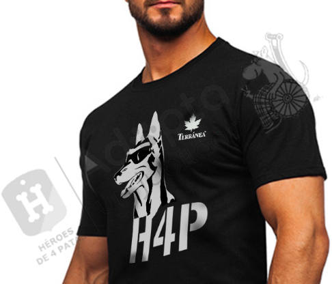 Camiseta Miki negro logo Héroes de 4 Patas