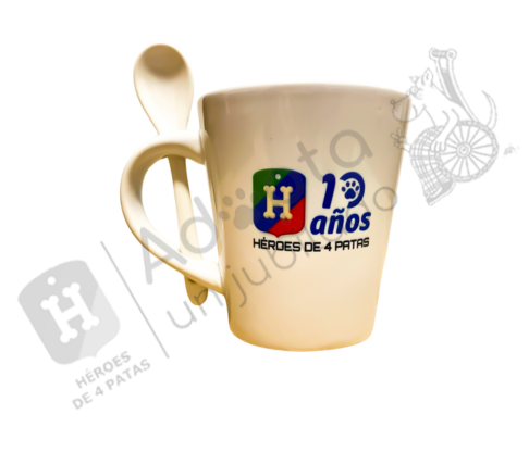 Taza 10 aniversario Héroes 4 Patas